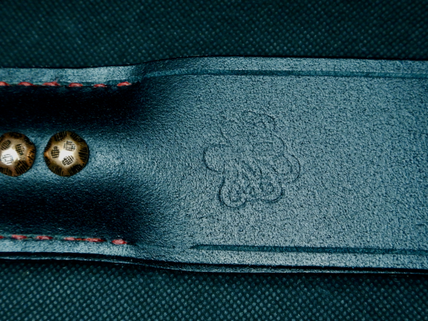 Dark Octopus Logo on Leather Strap